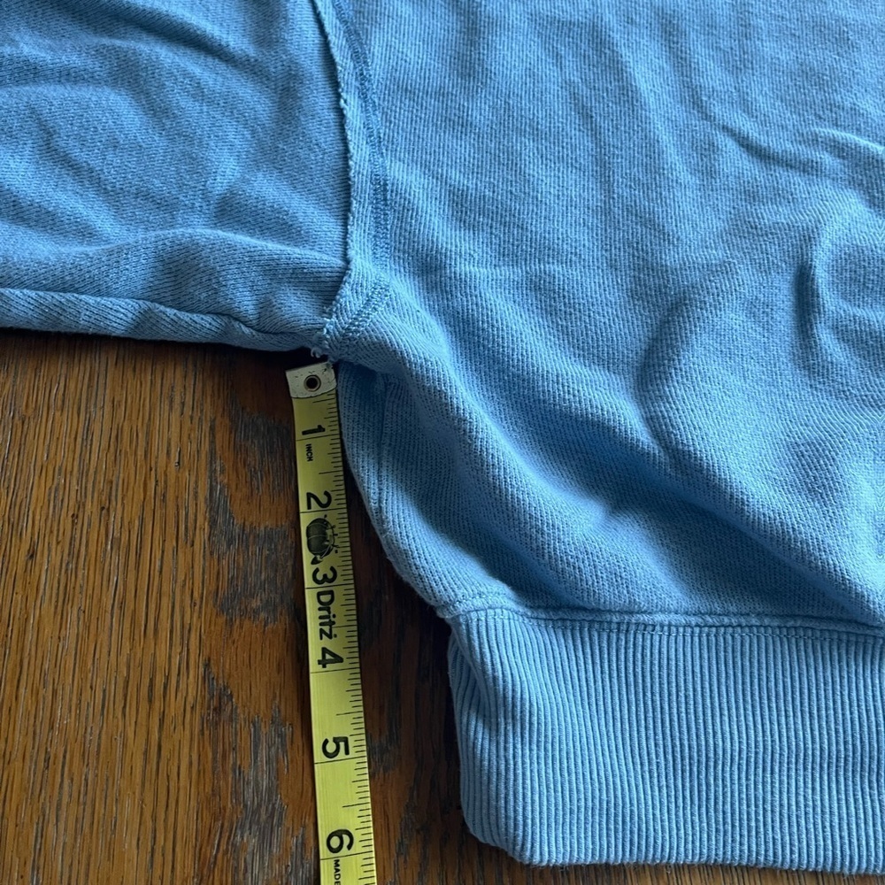 American Eagle Outfitters Blue Crop Sweatshirt Size XS Long Sleeves - Picture 7 of 12